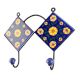 Navy Blue And Yellow Flower Ceramic Tiles Hook